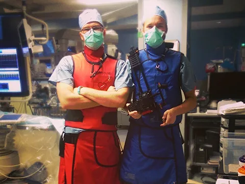 Hospital corridor filmed for a healthcare video production